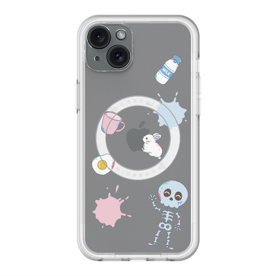 スリムプロテクションプレミアムケース with MagSafe［ DRAWING PAPER White ］