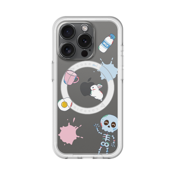 スリムプロテクションプレミアムケース with MagSafe［ DRAWING PAPER White ］