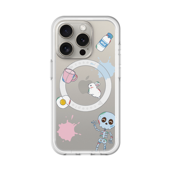 スリムプロテクションプレミアムケース with MagSafe［ DRAWING PAPER White ］