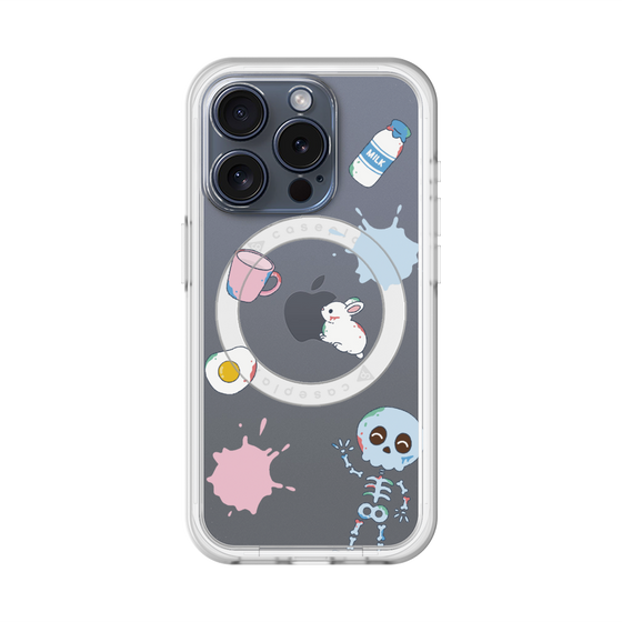 スリムプロテクションプレミアムケース with MagSafe［ DRAWING PAPER White ］