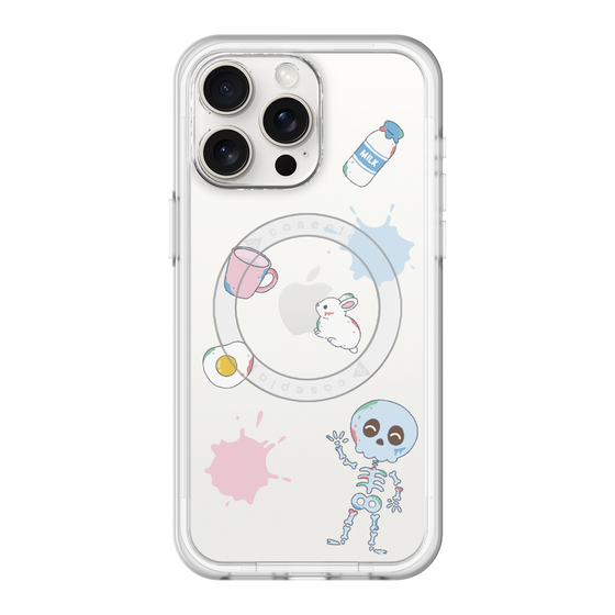 スリムプロテクションプレミアムケース with MagSafe［ DRAWING PAPER White ］