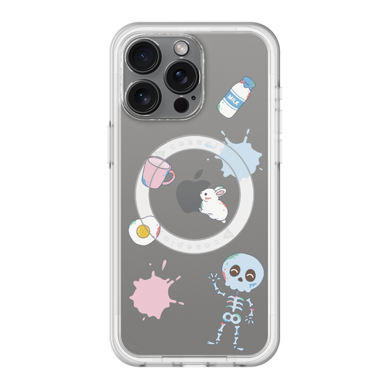 スリムプロテクションプレミアムケース with MagSafe［ DRAWING PAPER White ］