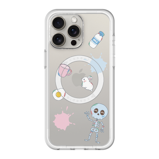スリムプロテクションプレミアムケース with MagSafe［ DRAWING PAPER White ］