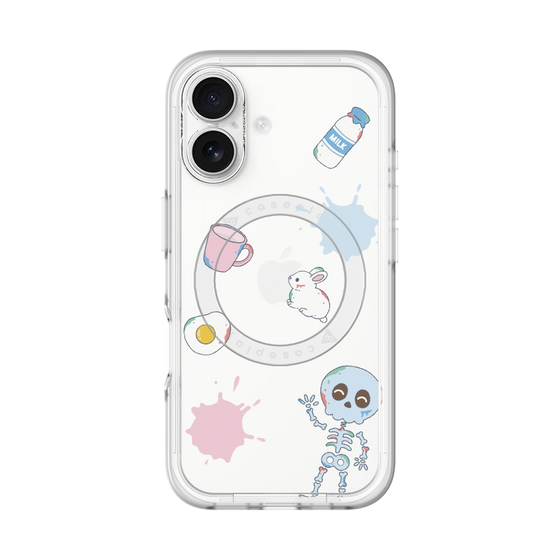 スリムプロテクションプレミアムケース with MagSafe［ DRAWING PAPER White ］