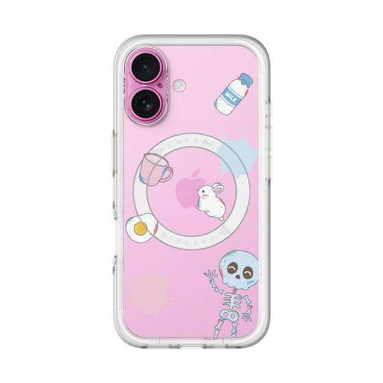 スリムプロテクションプレミアムケース with MagSafe［ DRAWING PAPER White ］