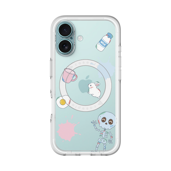 スリムプロテクションプレミアムケース with MagSafe［ DRAWING PAPER White ］
