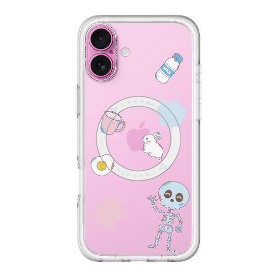 スリムプロテクションプレミアムケース with MagSafe［ DRAWING PAPER White ］