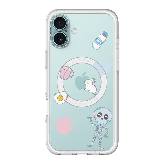 スリムプロテクションプレミアムケース with MagSafe［ DRAWING PAPER White ］