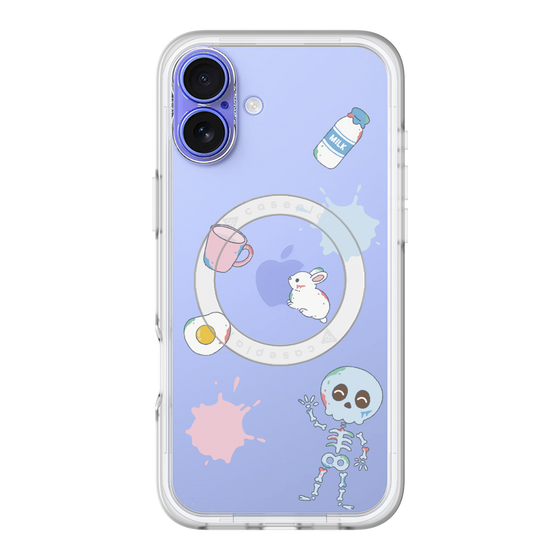 スリムプロテクションプレミアムケース with MagSafe［ DRAWING PAPER White ］
