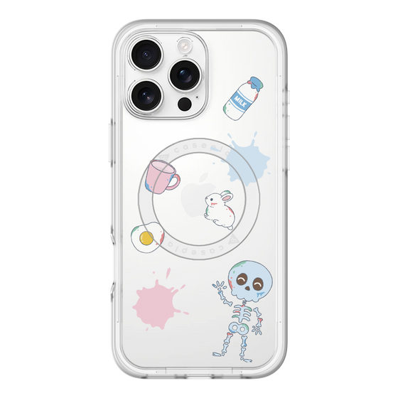 スリムプロテクションプレミアムケース with MagSafe［ DRAWING PAPER White ］