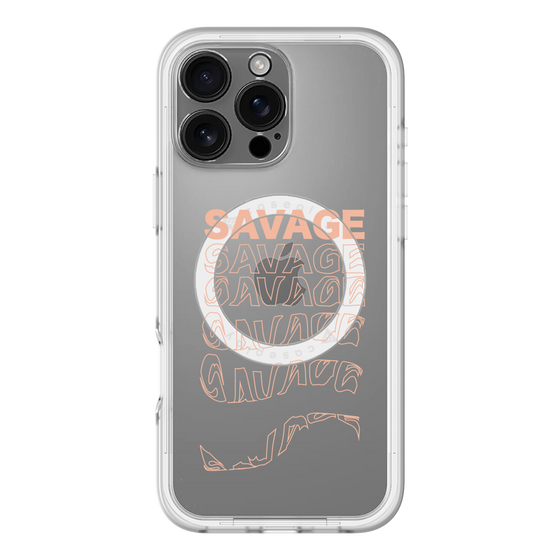スリムプロテクションプレミアムケース with MagSafe［ SAVAGE Orange ］