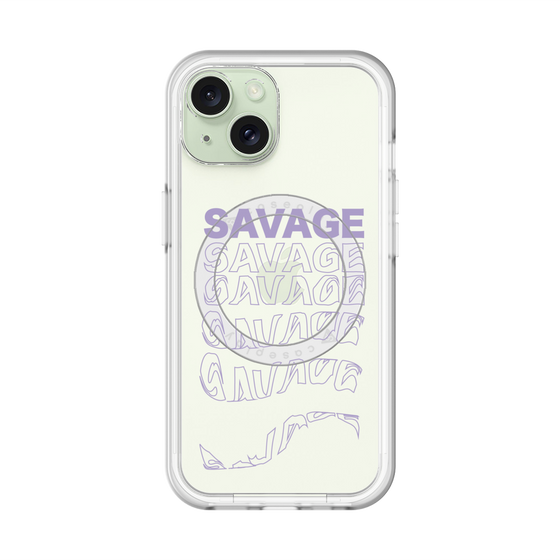スリムプロテクションプレミアムケース with MagSafe［ SAVAGE Purple ］