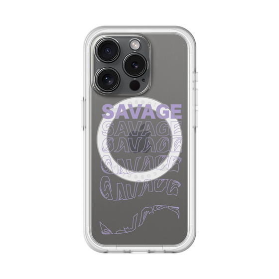 スリムプロテクションプレミアムケース with MagSafe［ SAVAGE Purple ］