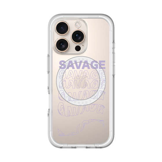 スリムプロテクションプレミアムケース with MagSafe［ SAVAGE Purple ］