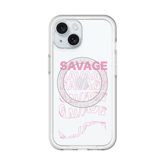 スリムプロテクションプレミアムケース with MagSafe［ SAVAGE Pink ］