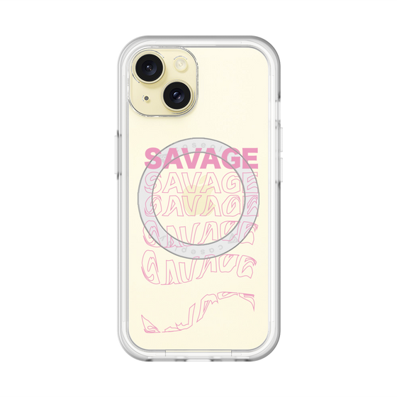 スリムプロテクションプレミアムケース with MagSafe［ SAVAGE Pink ］