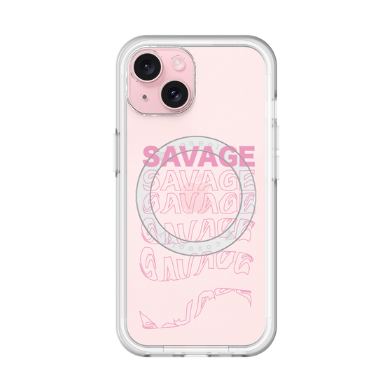 スリムプロテクションプレミアムケース with MagSafe［ SAVAGE Pink ］