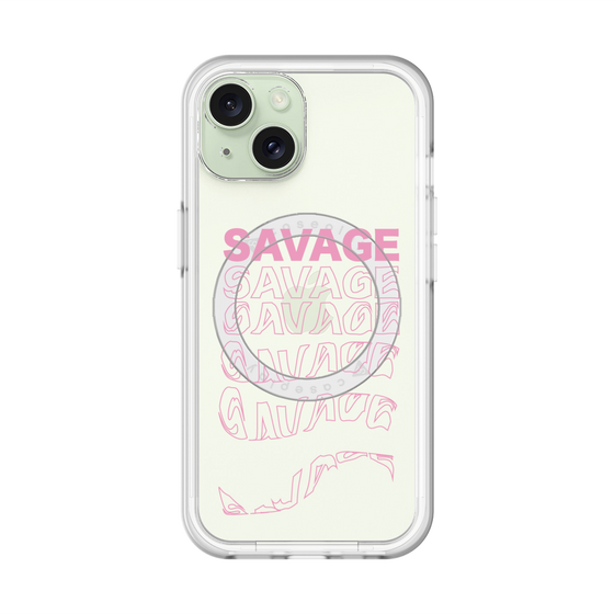 スリムプロテクションプレミアムケース with MagSafe［ SAVAGE Pink ］