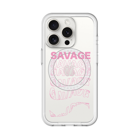 スリムプロテクションプレミアムケース with MagSafe［ SAVAGE Pink ］