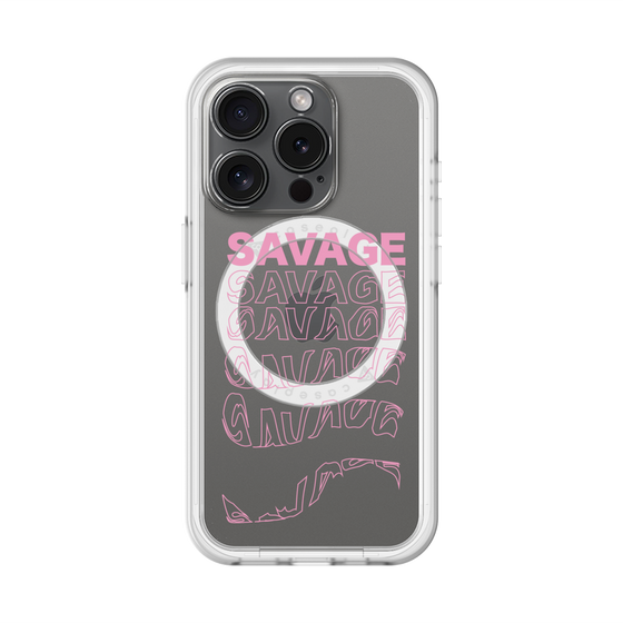 スリムプロテクションプレミアムケース with MagSafe［ SAVAGE Pink ］