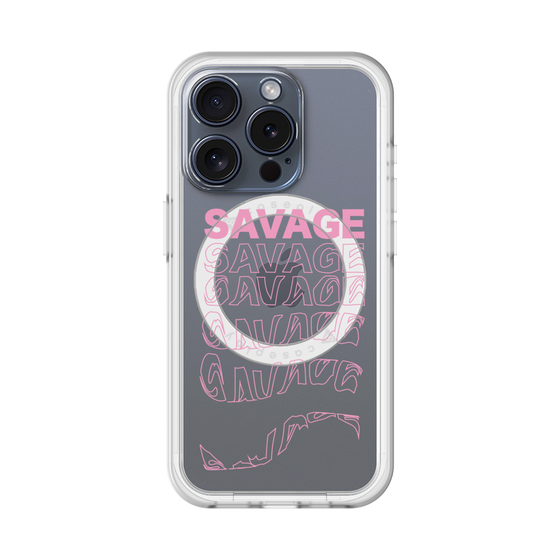 スリムプロテクションプレミアムケース with MagSafe［ SAVAGE Pink ］