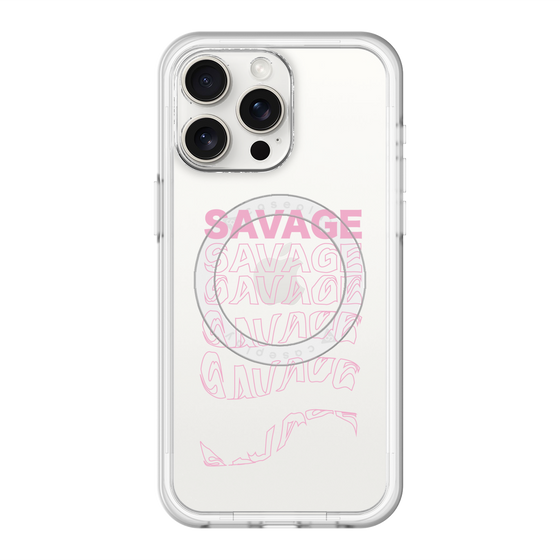 スリムプロテクションプレミアムケース with MagSafe［ SAVAGE Pink ］