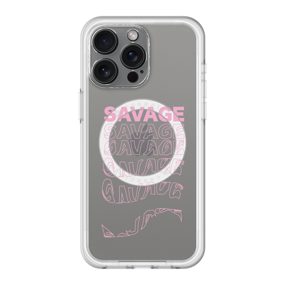 スリムプロテクションプレミアムケース with MagSafe［ SAVAGE Pink ］