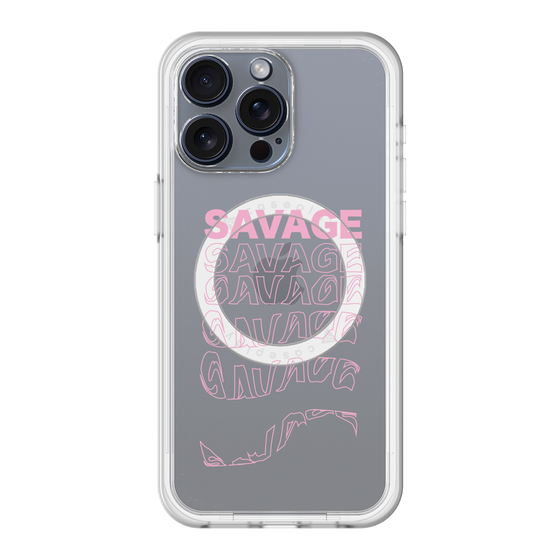 スリムプロテクションプレミアムケース with MagSafe［ SAVAGE Pink ］