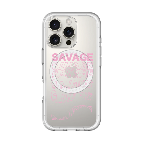スリムプロテクションプレミアムケース with MagSafe［ SAVAGE Pink ］