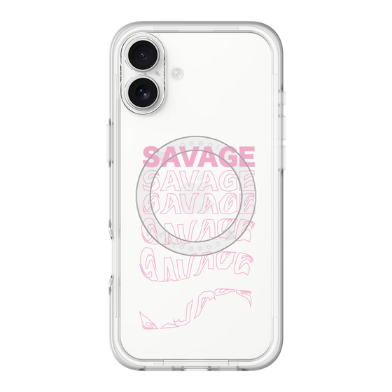 スリムプロテクションプレミアムケース with MagSafe［ SAVAGE Pink ］