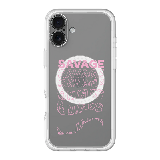 スリムプロテクションプレミアムケース with MagSafe［ SAVAGE Pink ］