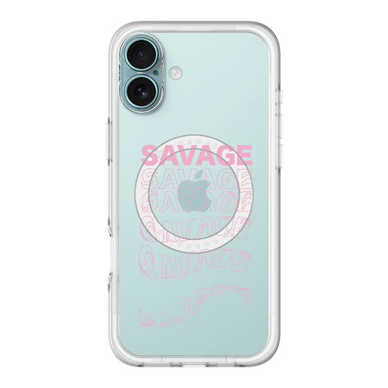スリムプロテクションプレミアムケース with MagSafe［ SAVAGE Pink ］