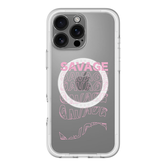 スリムプロテクションプレミアムケース with MagSafe［ SAVAGE Pink ］
