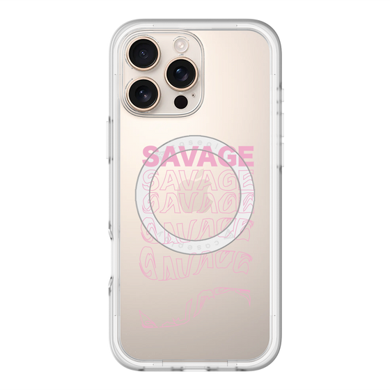 スリムプロテクションプレミアムケース with MagSafe［ SAVAGE Pink ］