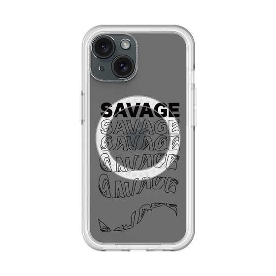 スリムプロテクションプレミアムケース with MagSafe［ SAVAGE Black ］