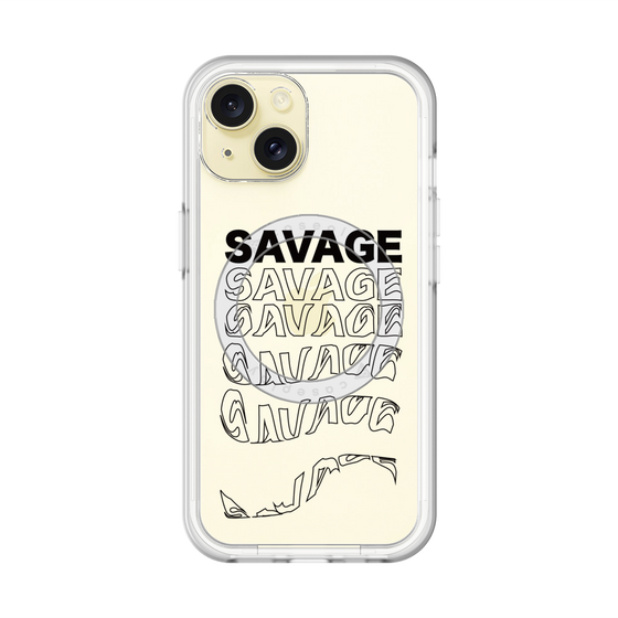 スリムプロテクションプレミアムケース with MagSafe［ SAVAGE Black ］