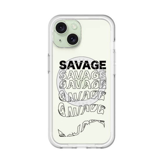 スリムプロテクションプレミアムケース with MagSafe［ SAVAGE Black ］