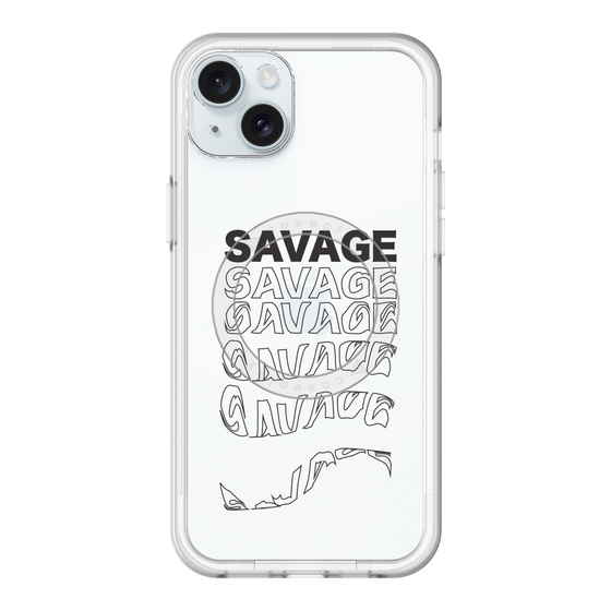 スリムプロテクションプレミアムケース with MagSafe［ SAVAGE Black ］