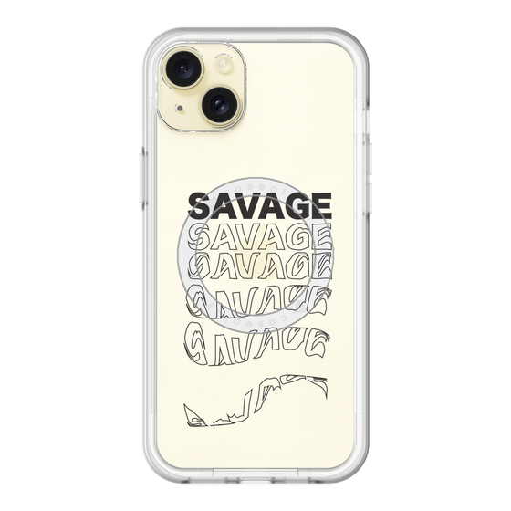 スリムプロテクションプレミアムケース with MagSafe［ SAVAGE Black ］