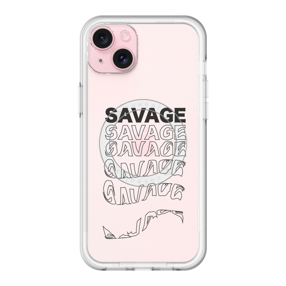 スリムプロテクションプレミアムケース with MagSafe［ SAVAGE Black ］