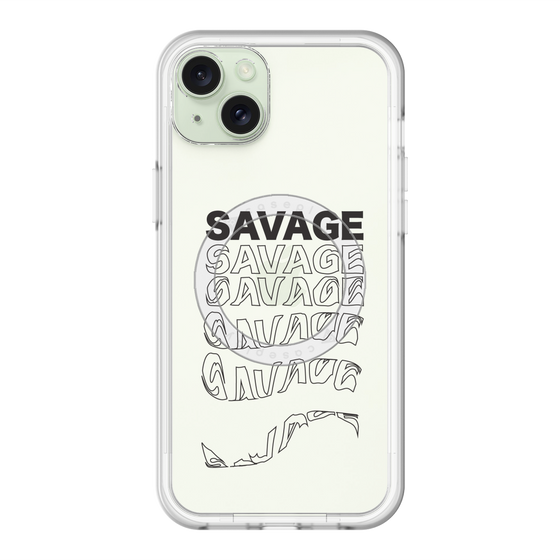 スリムプロテクションプレミアムケース with MagSafe［ SAVAGE Black ］