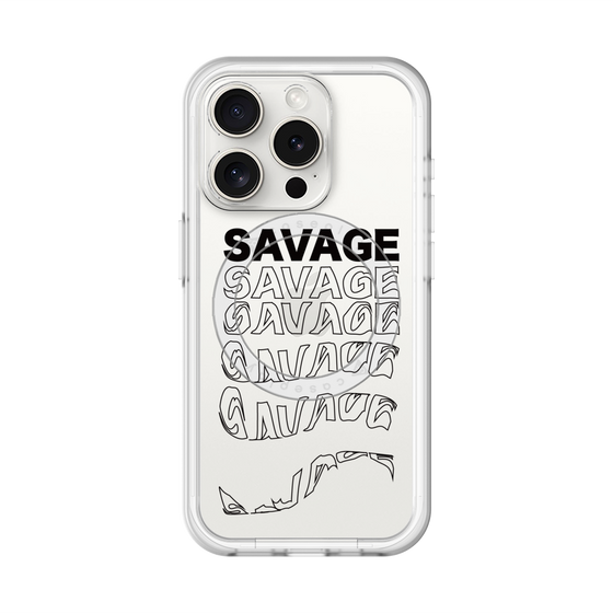 スリムプロテクションプレミアムケース with MagSafe［ SAVAGE Black ］