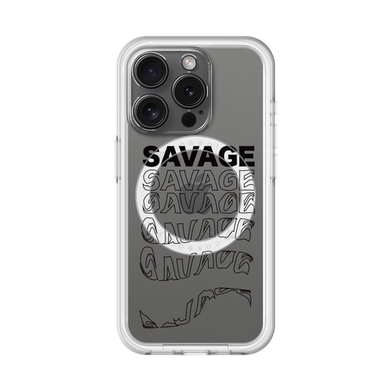 スリムプロテクションプレミアムケース with MagSafe［ SAVAGE Black ］