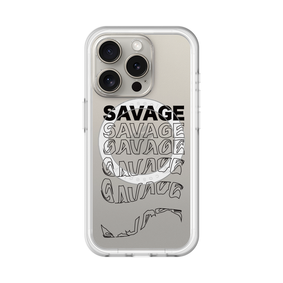 スリムプロテクションプレミアムケース with MagSafe［ SAVAGE Black ］