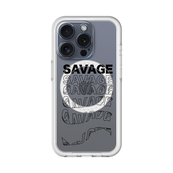 スリムプロテクションプレミアムケース with MagSafe［ SAVAGE Black ］