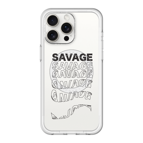 スリムプロテクションプレミアムケース with MagSafe［ SAVAGE Black ］