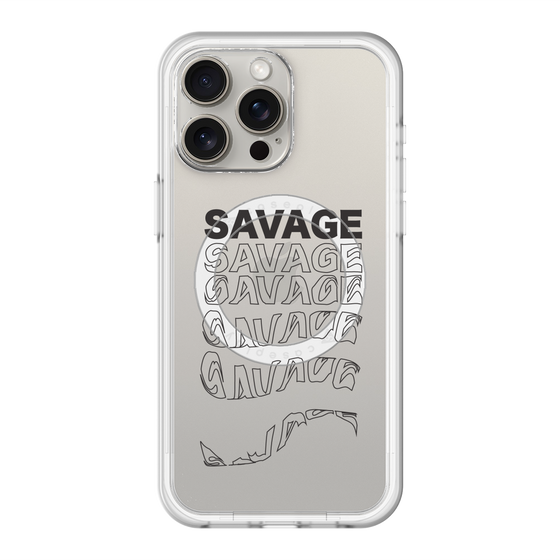 スリムプロテクションプレミアムケース with MagSafe［ SAVAGE Black ］
