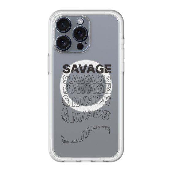 スリムプロテクションプレミアムケース with MagSafe［ SAVAGE Black ］