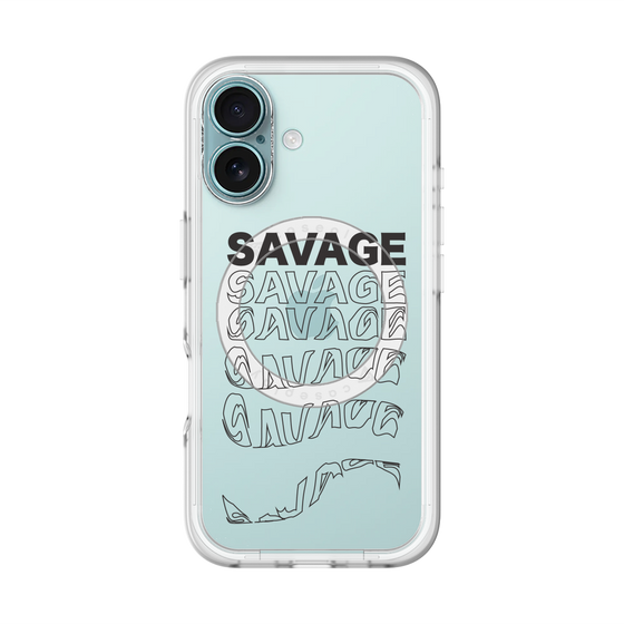 スリムプロテクションプレミアムケース with MagSafe［ SAVAGE Black ］