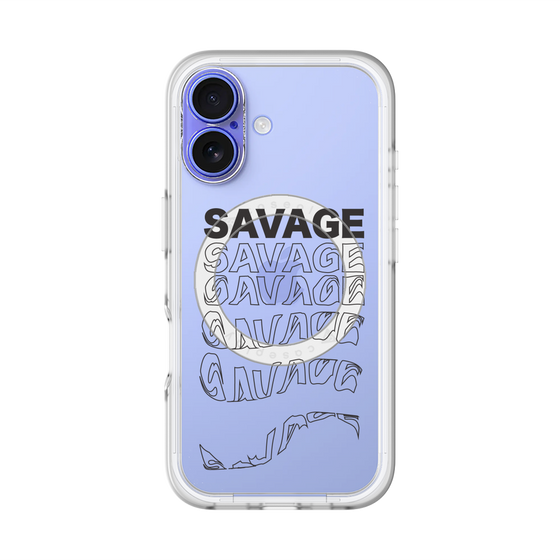 スリムプロテクションプレミアムケース with MagSafe［ SAVAGE Black ］